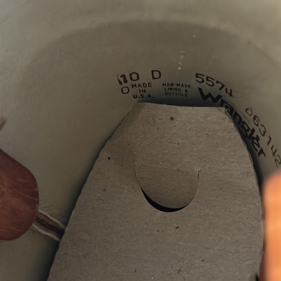 Wrangler 5574 Vintage Leather Roper Square Toe western cowboy boots size 10 - Picture 6 of 6